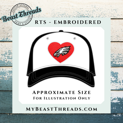 Eagles Heart Embroidered Patch- RTS