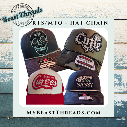 4mm - 10 Inch Hat Chains