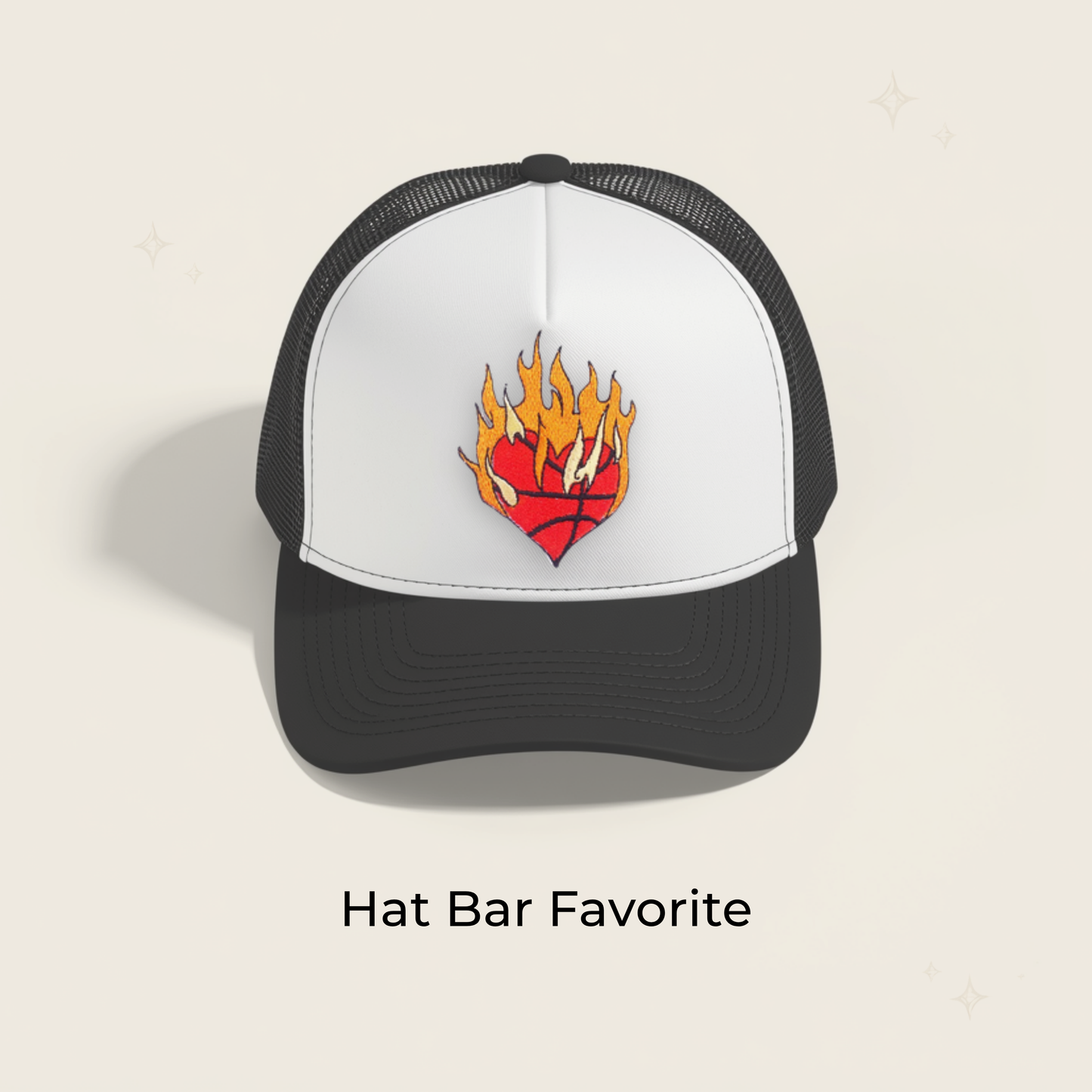 Basketball Fire Embroidered Patch- RTS