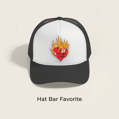 Basketball Fire Embroidered Patch- RTS