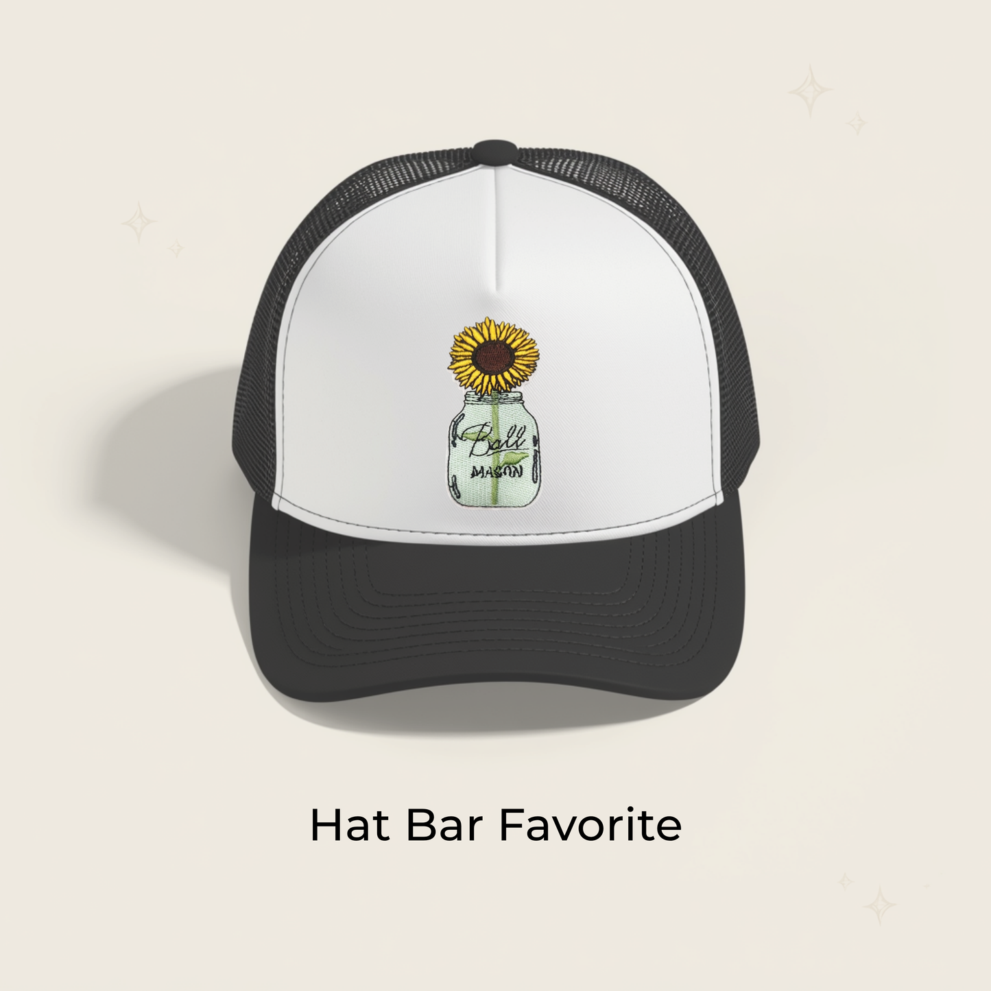Sunflower Mason Jar Embroidered Patch