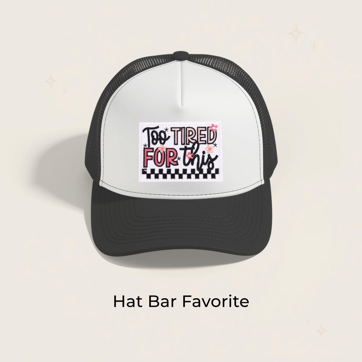 Too Tired for This Embroidered Patch