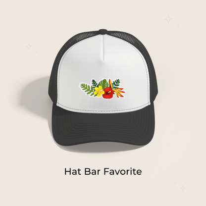 Tropical Flower Bundle Embroidered Patch