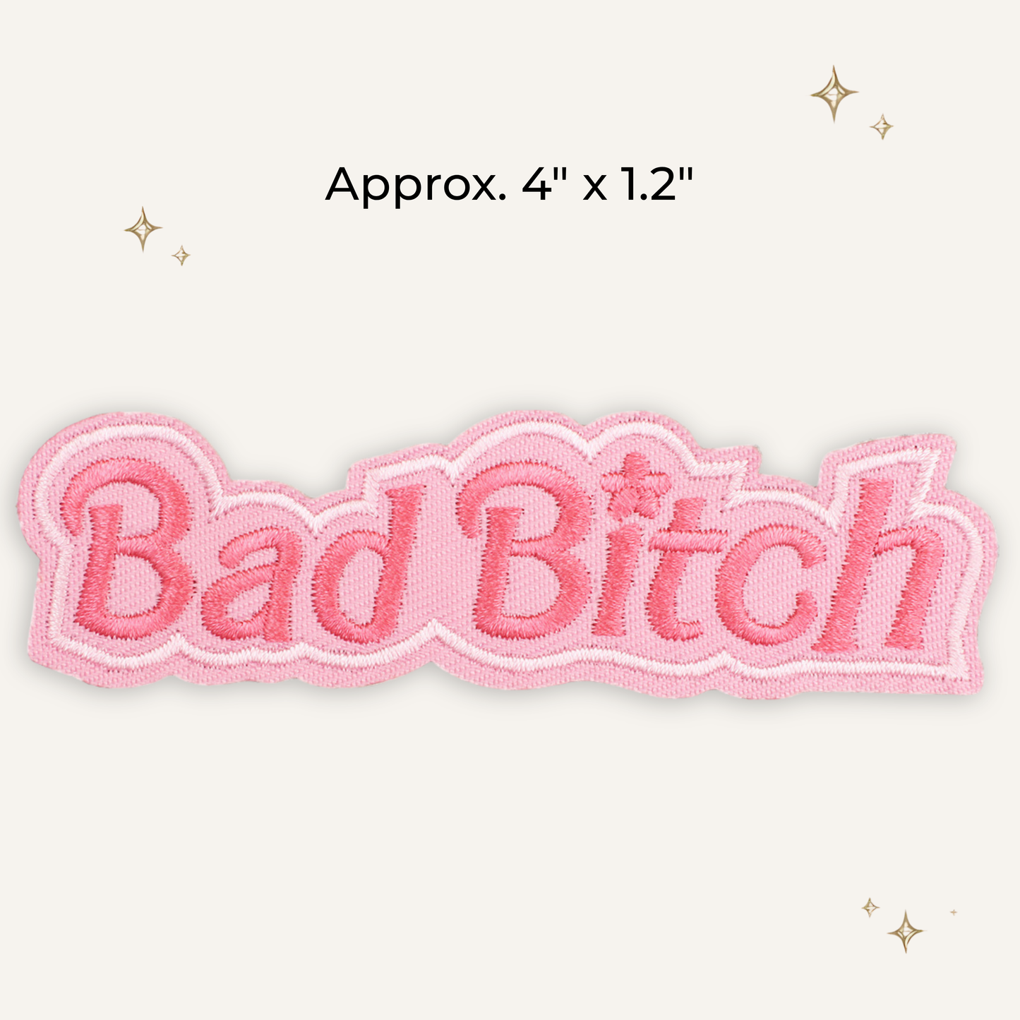 Bad Bitch Pink Embroidered Patch