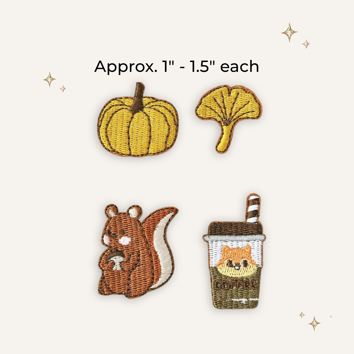 Fall Icons 12 Pack - Mini Embroidered Patch