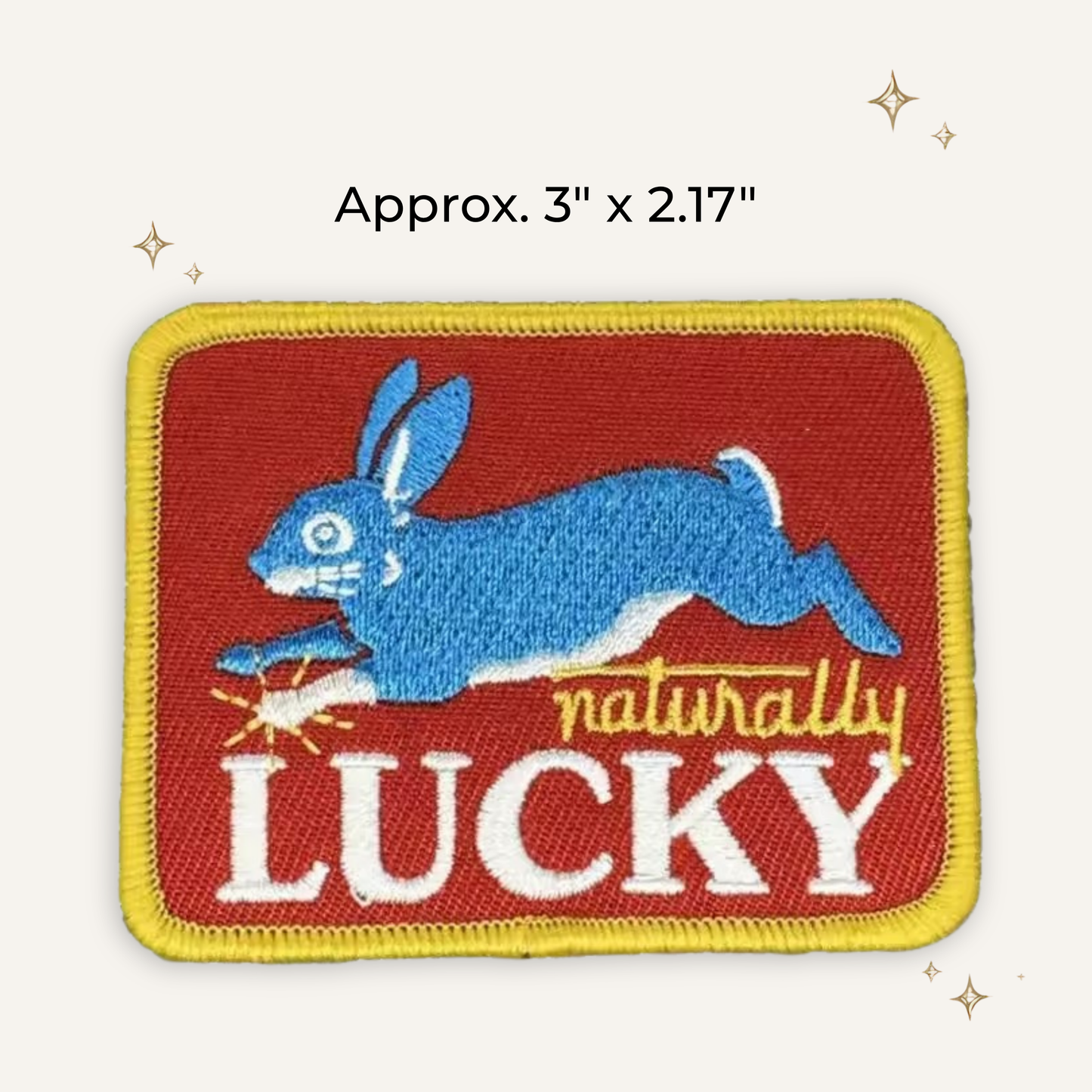 Naturally Lucky Bunny Embroidered Patch
