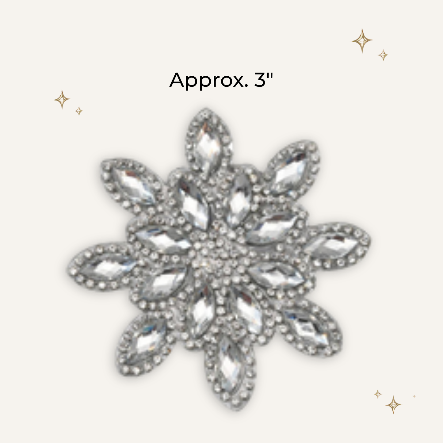Snowflake Rhinestone Patch- RTS