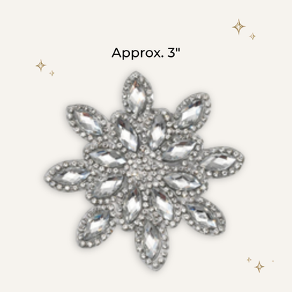 Snowflake Rhinestone Patch- RTS