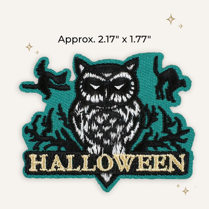 Halloween Owl Embroidered Patch