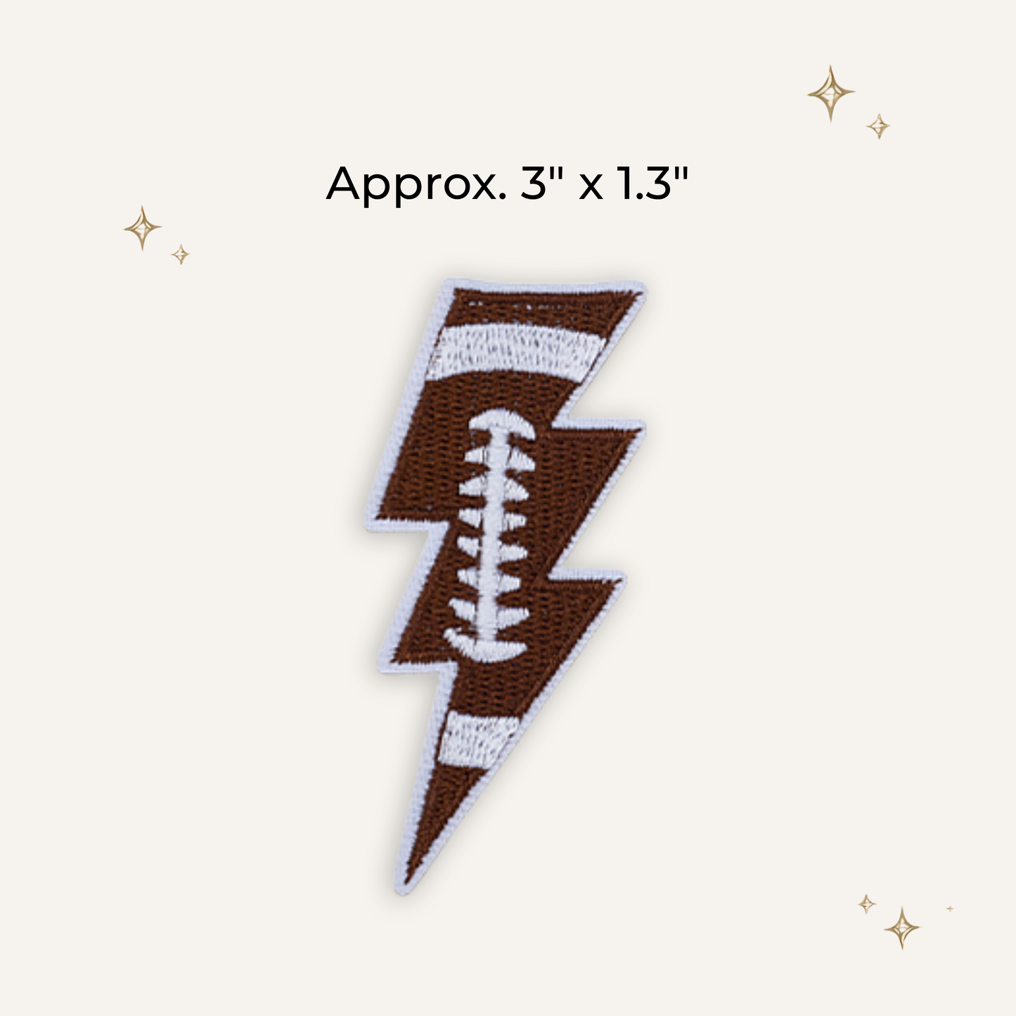 Football Bolt Embroidered Patch