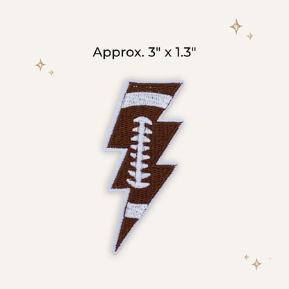 Football Bolt Embroidered Patch