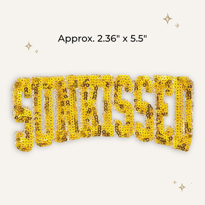Sunkissed Gold Sequin Embroidered Patch