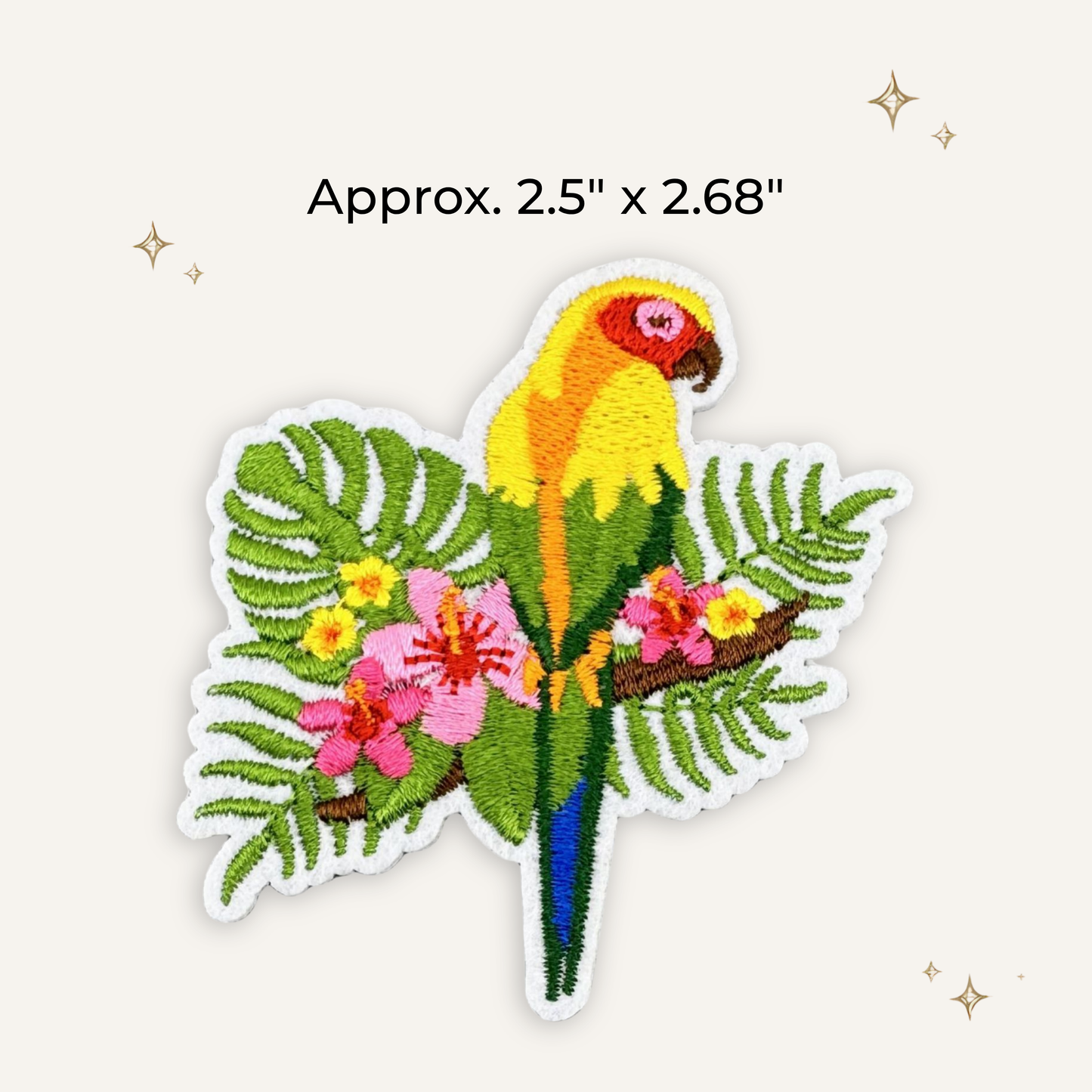 Tropical Parrot Embroidered Patch