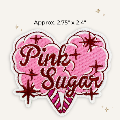 Pink Sugar Cotton Candy Embroidered Patch