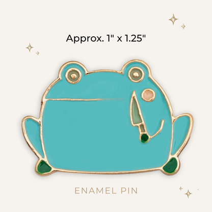 Stabby Frog Enamel Pin
