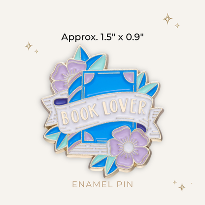 Book Lover Blue Enamel Pin