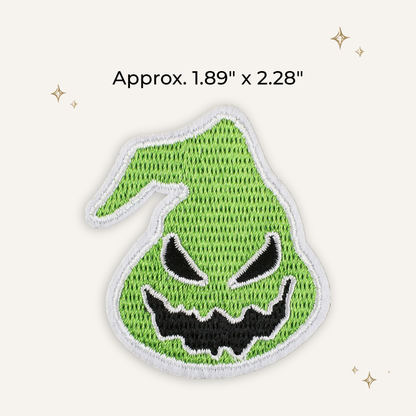 Oogie Boogie Face Embroidered Patch