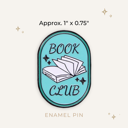 Book Club Turquoise Enamel Pin