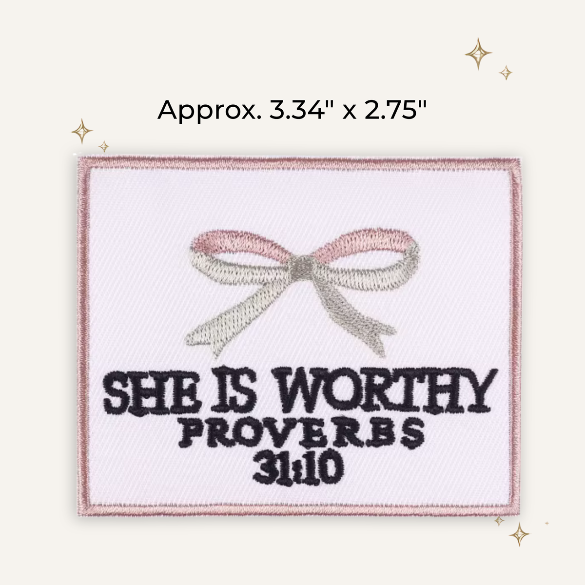 She is Worthy Proverb Embroidered Patch