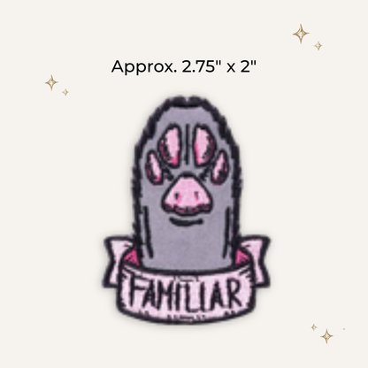 Familiar Paw Embroidered Patch- RTS