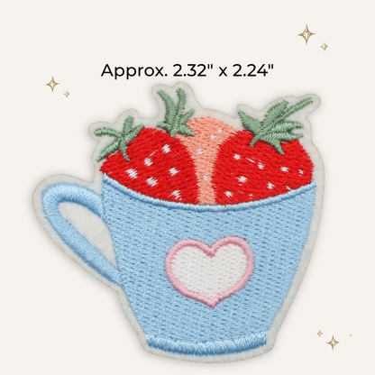 Magic Garden Strawberry Cup Embroidered Patch