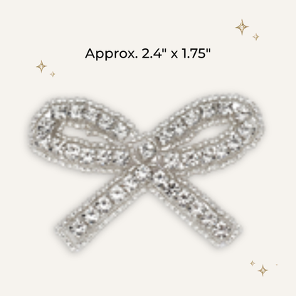 Small Bow Rhinestone Patch- RTS