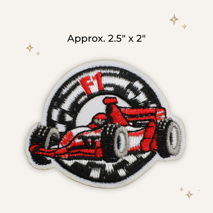 F1 Race Car Embroidered Patch- RTS