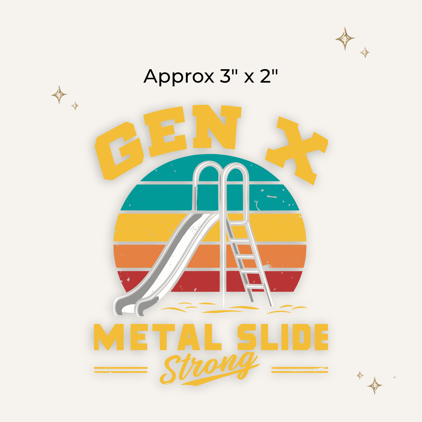 Gen X Metal Slide DTF Patch - RTS/MTO