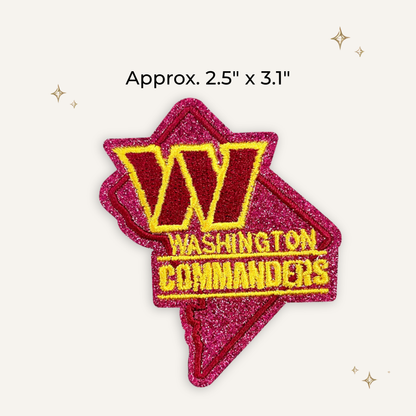 Washington Commanders State Glitter Embroidered Patch