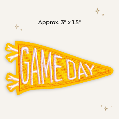Gameday Retro Pennant Gold Embroidered Patch