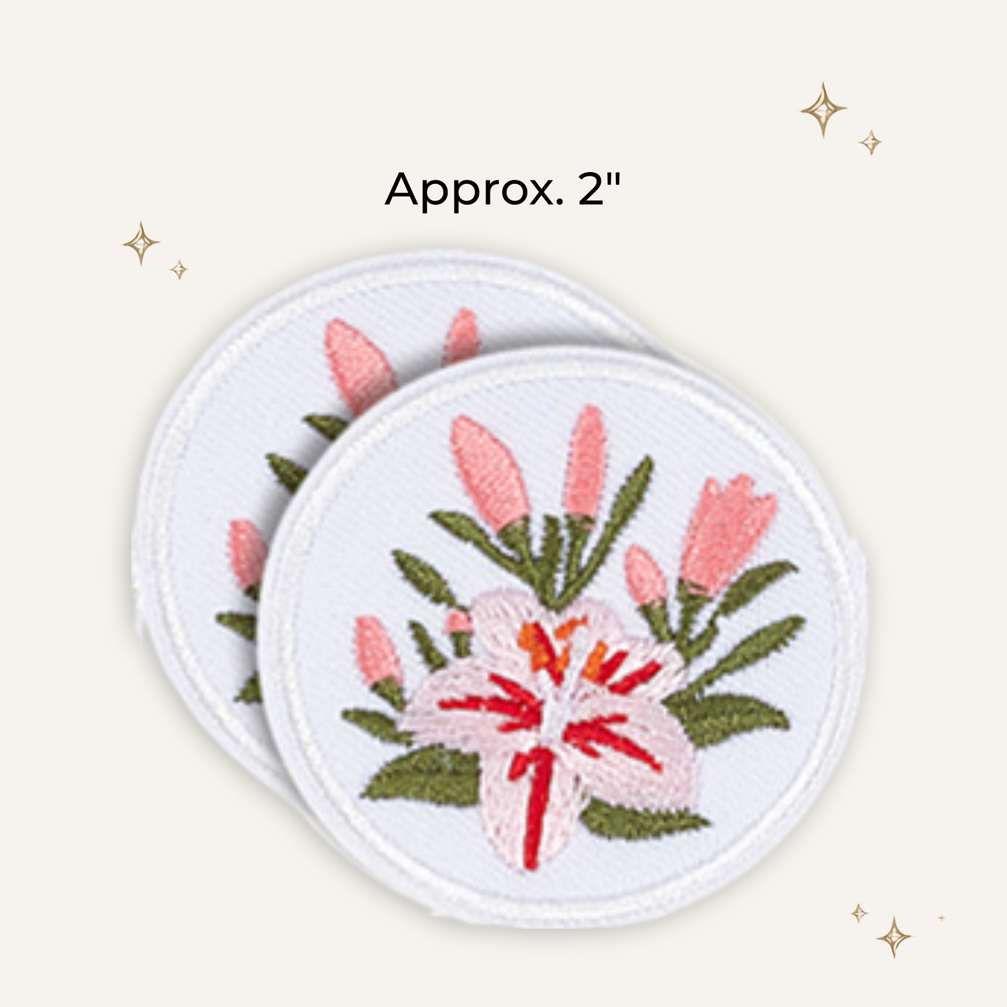 Cottage Floral Stargazer Embroidered Patch