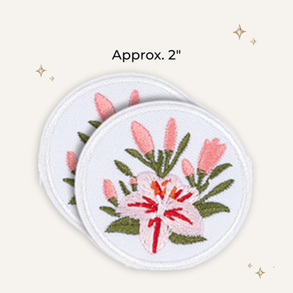 Cottage Floral Stargazer Embroidered Patch