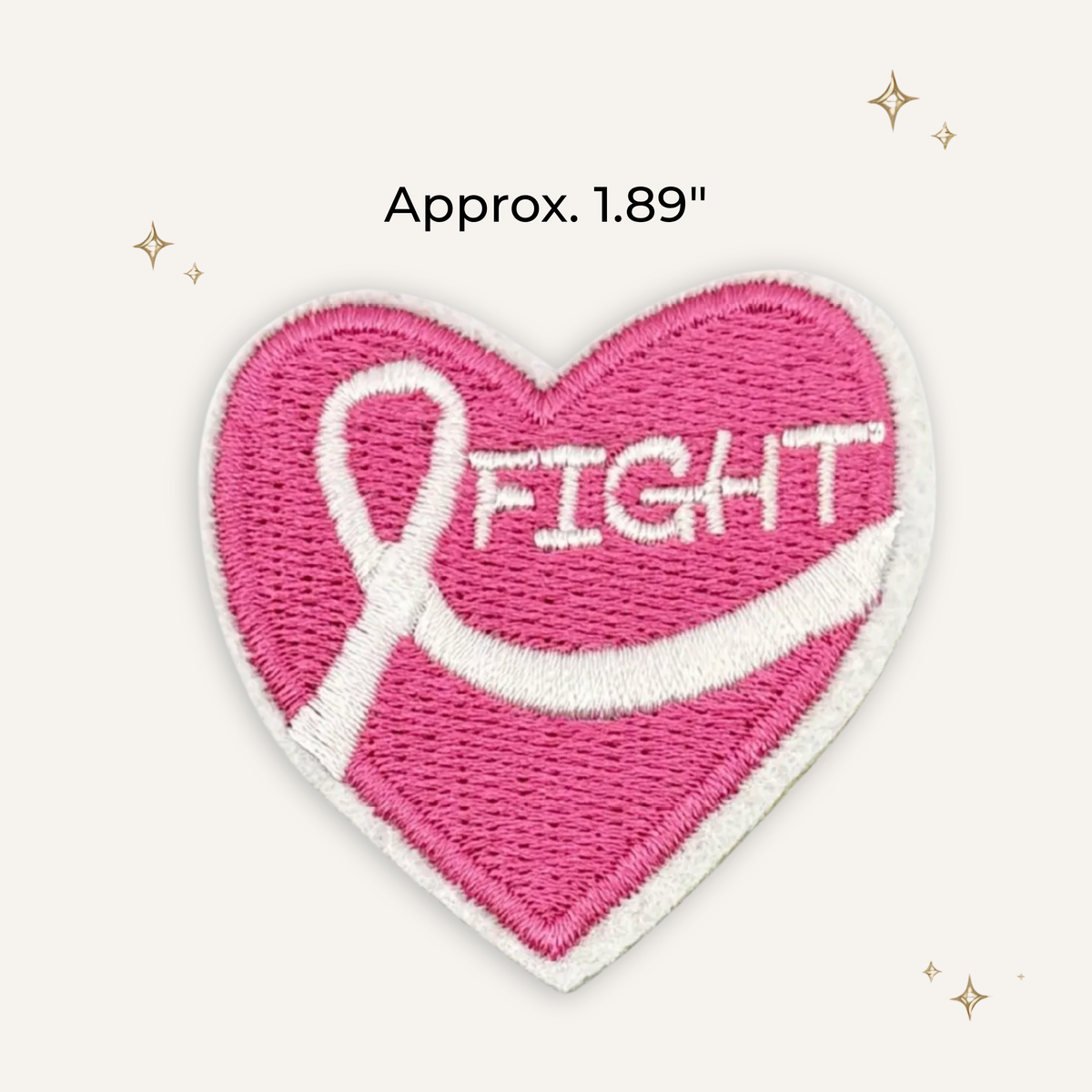 Breast Cancer Fight Heart Embroidered Patch