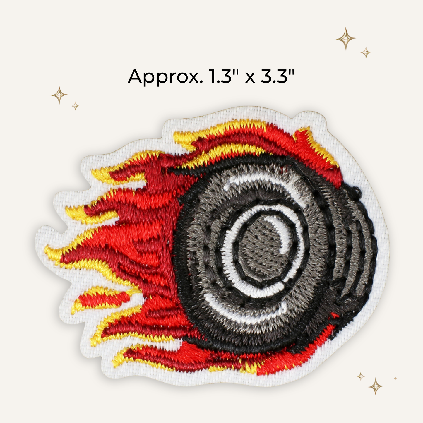 Flaming Tire Embroidered Patch- RTS