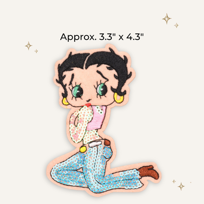 Betty Boop Jeans Embroidered Patch- RTS