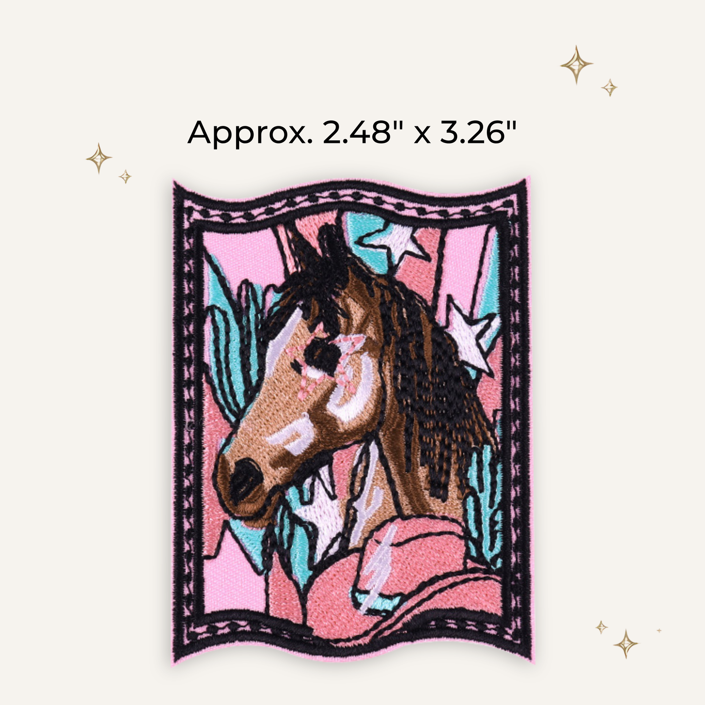 Cowgirl Horse Embroidered Patch
