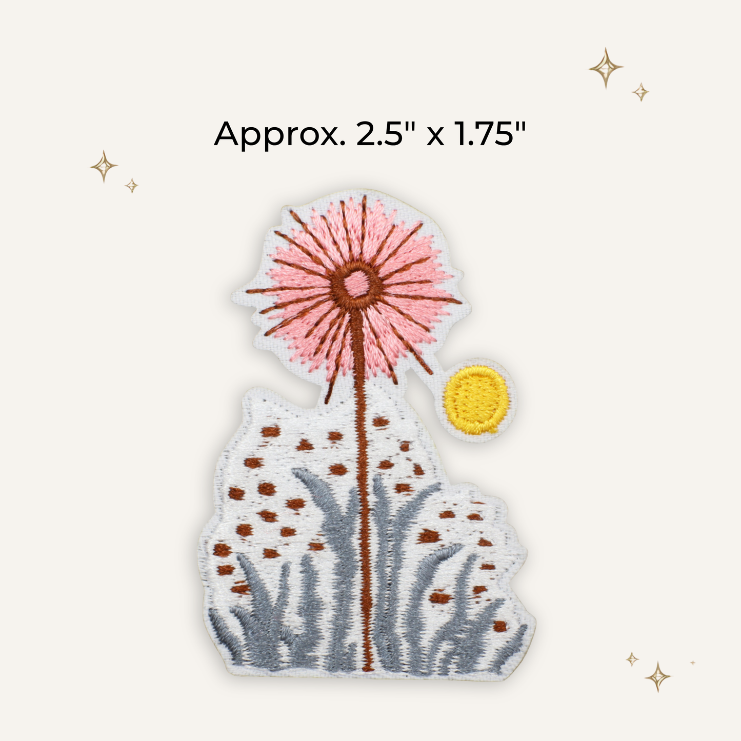Boho Dandelion Embroidered Patch