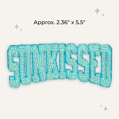 Sunkissed Turquoise Sequin Embroidered Patch