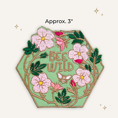 Bee Wild Embroidered Patch- RTS