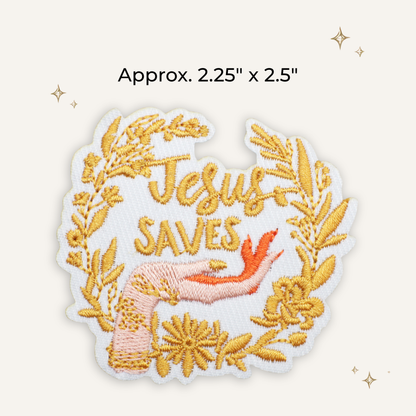 Jesus Saves Embroidered Patch