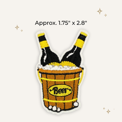 Beer Bucket Embroidered Patch