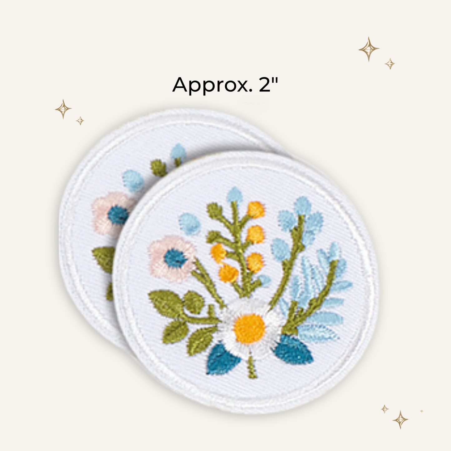 Cottage Floral Bouquet Embroidered Patch