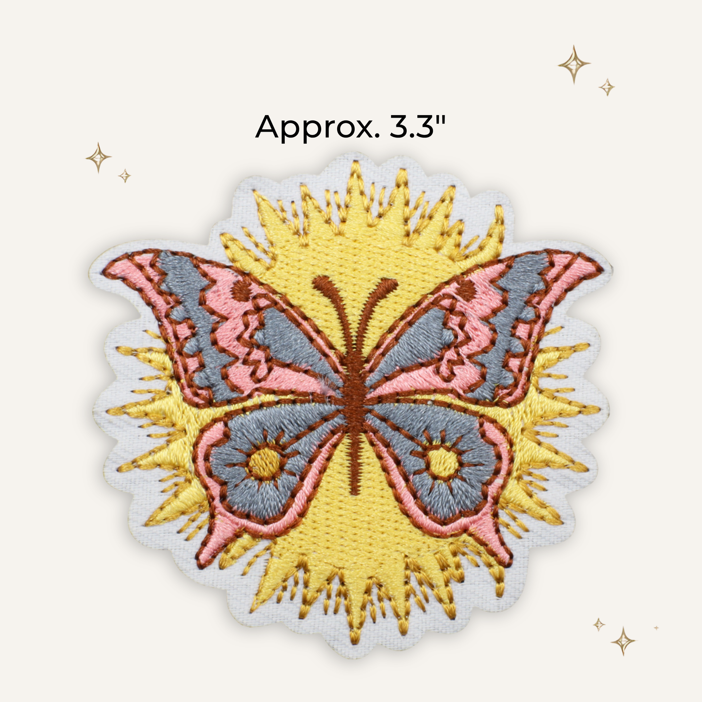 Boho Butterfly Embroidered Patch- RTS