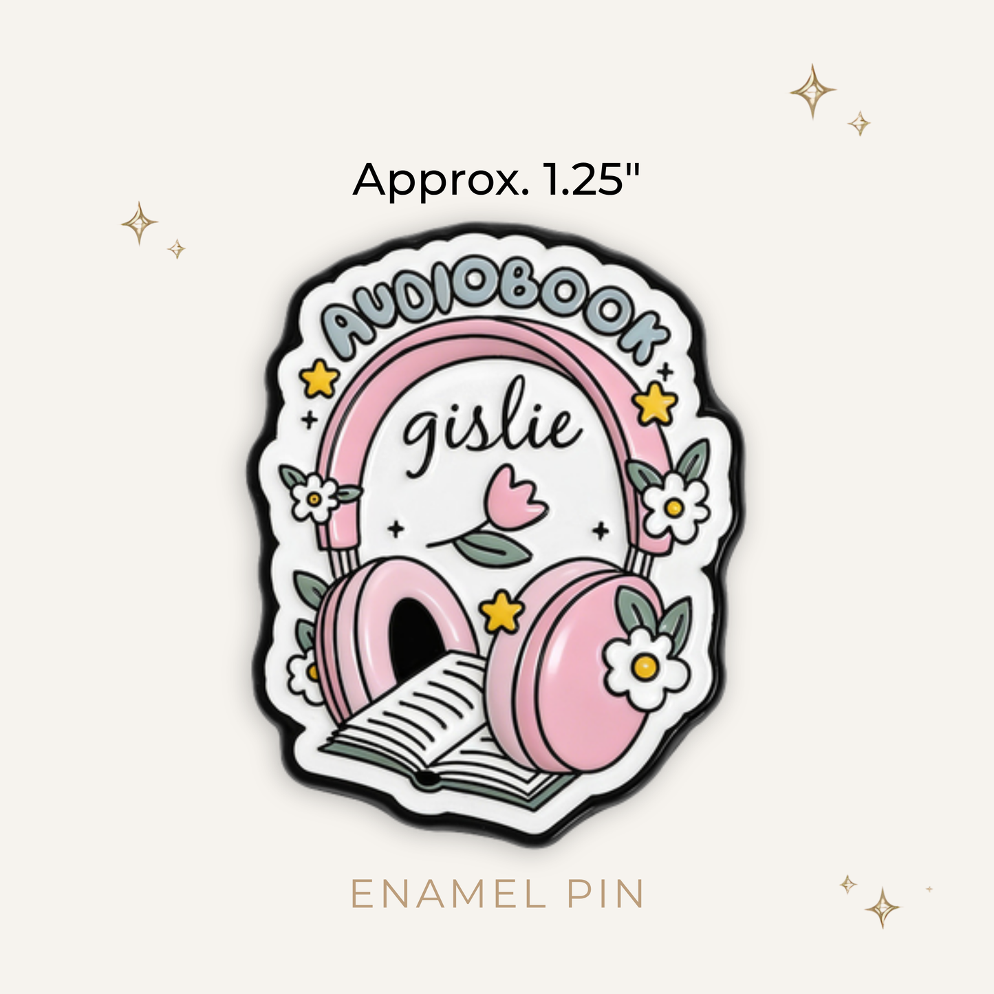 Audiobook Girlie Enamel Pin