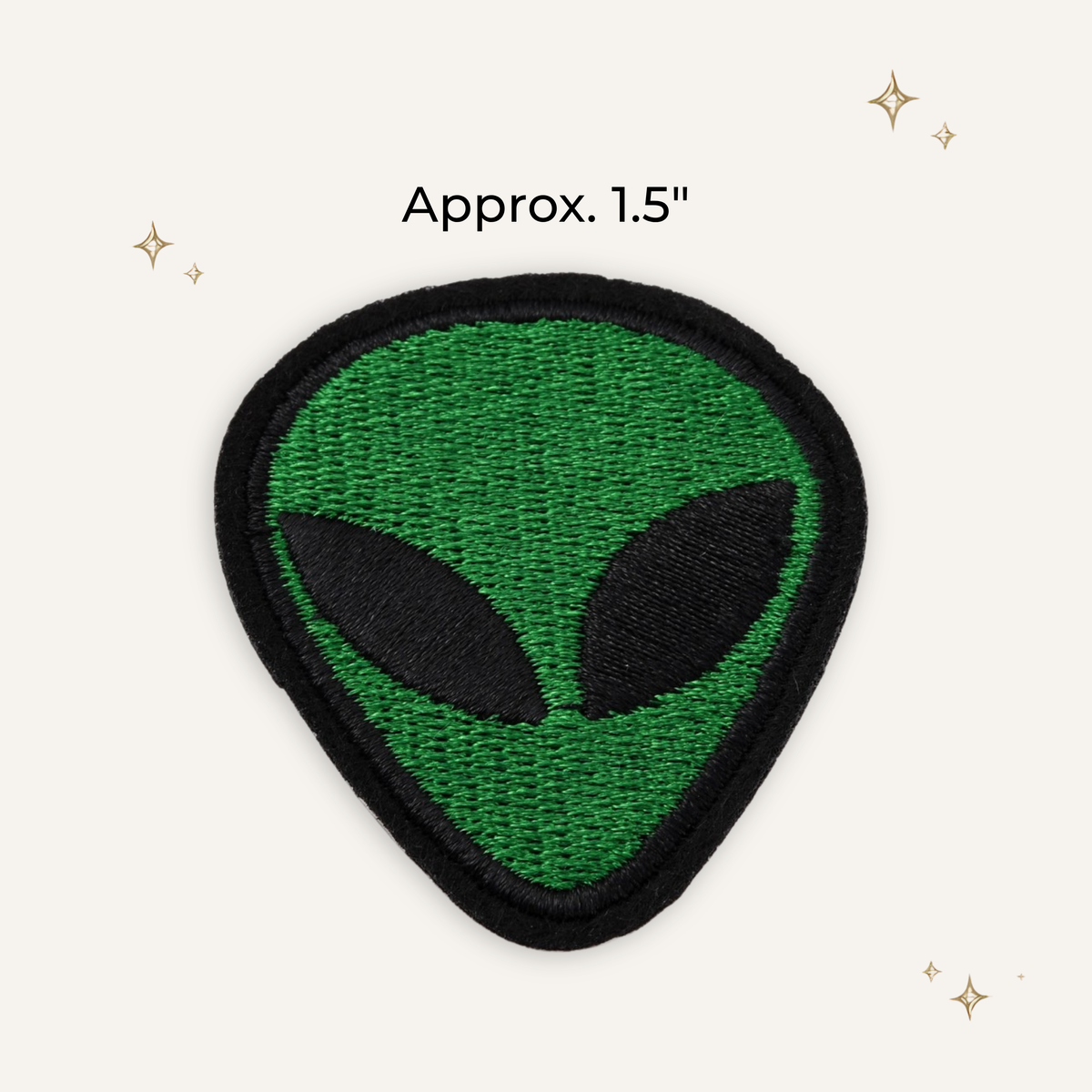 Alien Face Embroidered Patch