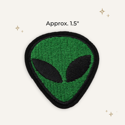 Alien Face Embroidered Patch