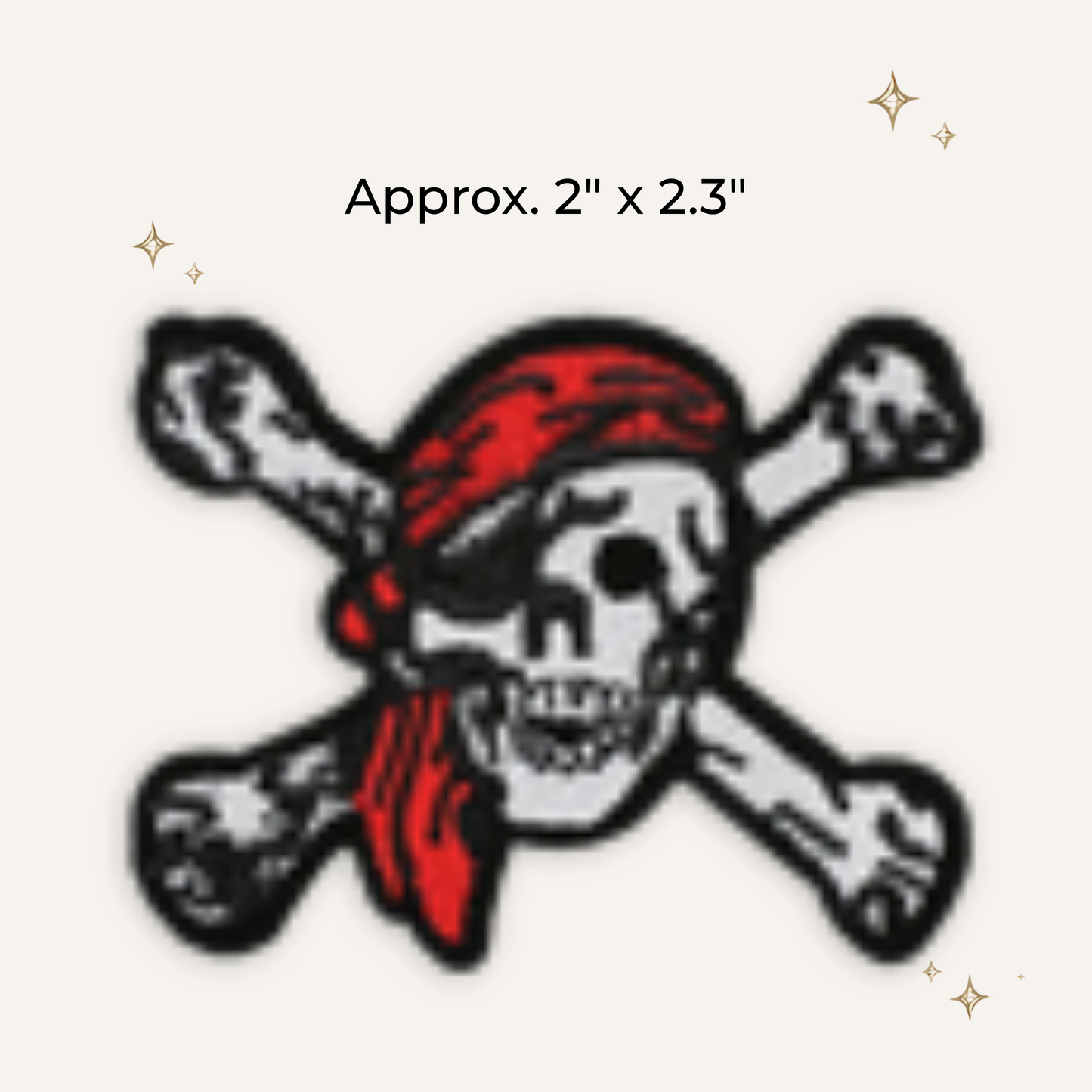 Pirate Skull Embroidered Patch- RTS