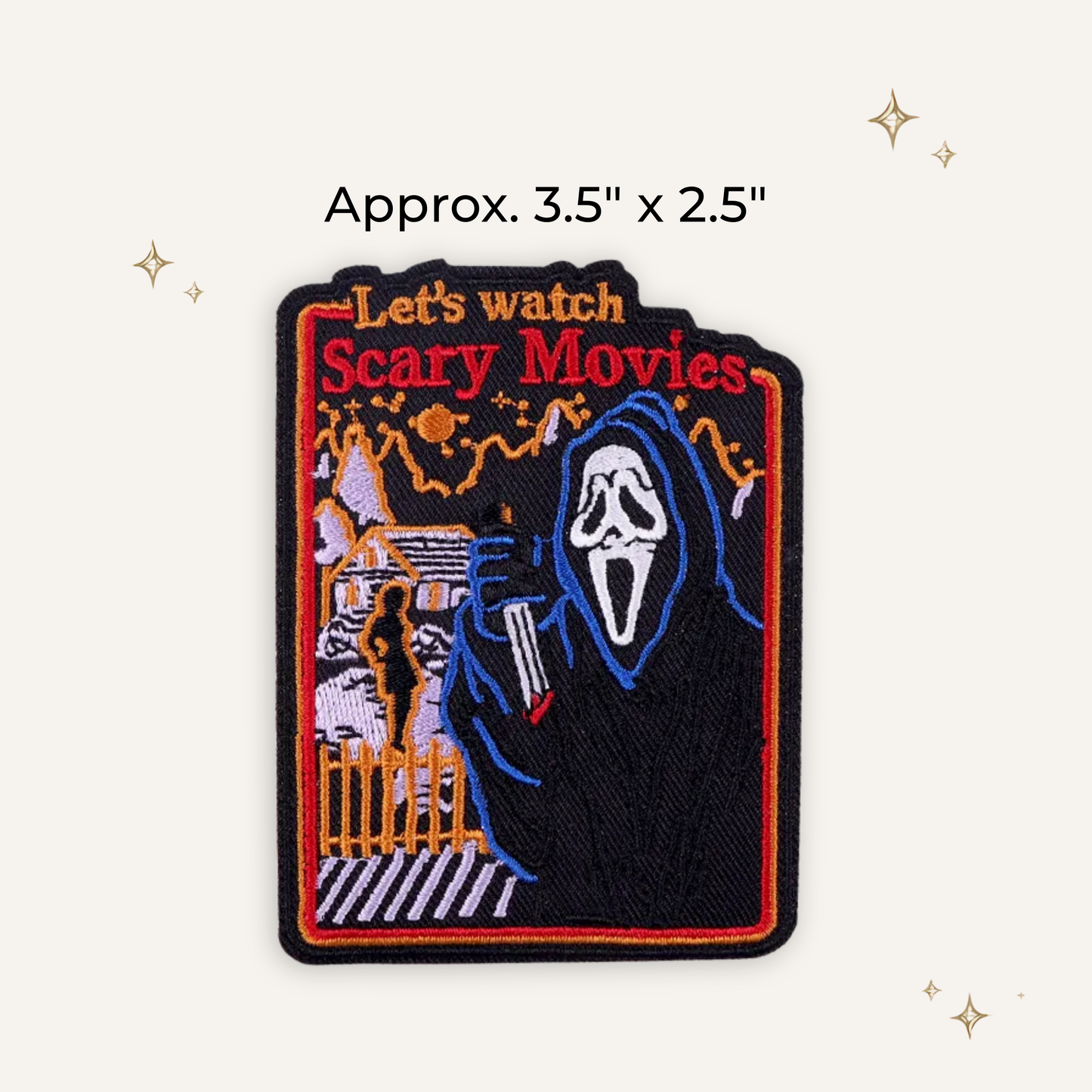 Classic Horror Scary Movie Embroidered Patch