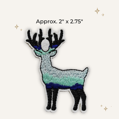 Deer Buck Mountain Embroidered Patch- RTS