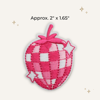 Strawberry Disco Embroidered Patch- RTS